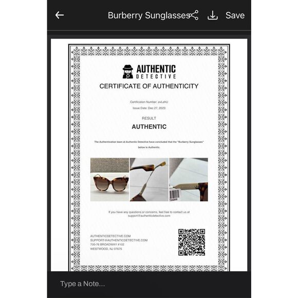 Burberry‎ Sunglasses Womans Tortoise Frames Black and Brown Rectangular Frames W - Picture 7 of 7
